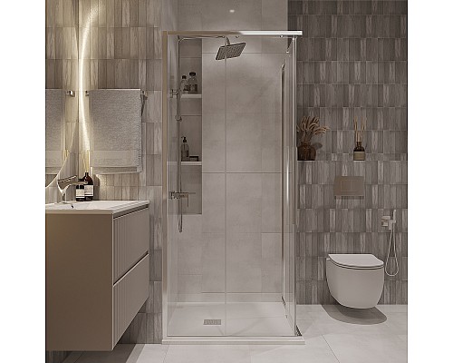 Душевой уголок Niagara Nova 80х80 NG-6622-34 профиль Хром стекло прозрачное