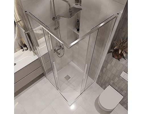 Душевой уголок Niagara Nova 80х80 NG-6622-34 профиль Хром стекло прозрачное
