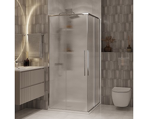 Душевой уголок Niagara Nova 80х80 NG-3622-34 профиль Хром стекло шиншилла