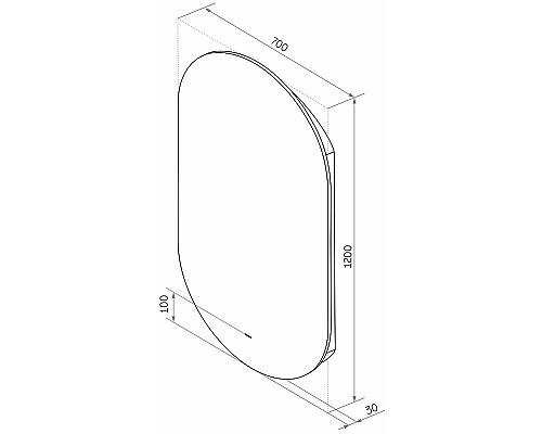 Зеркало Bellezza Эдда 70 4610211020016 с подсветкой с инфракрасным выключателем