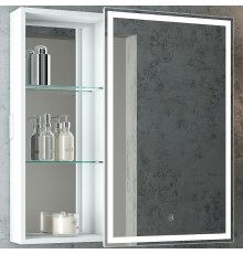 Зеркальный шкаф Bellezza Марта 80 R 4646613021016 с подсветкой Белый