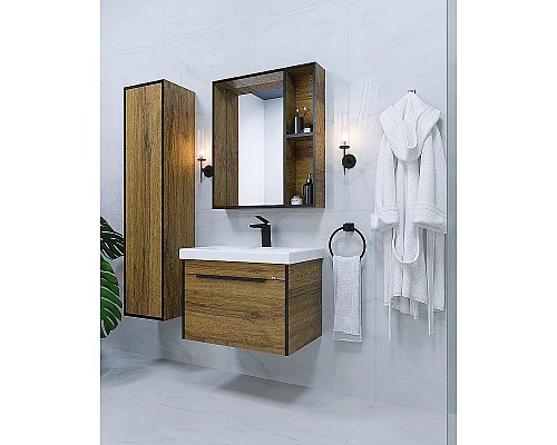 Тумба под раковину Bellezza Бруно 70 4632211190490 подвесная Табакко