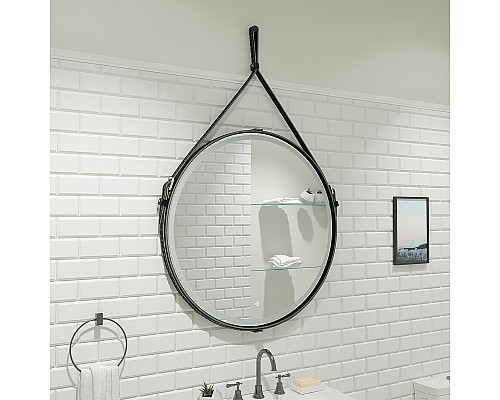 Зеркало Bellezza Жаклин Блэк 80 4616413020014 с подсветкой с сенсорным выключателем