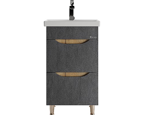 Тумба под раковину Bellezza Слим 50 4636506110422 Серый Натуральный дуб