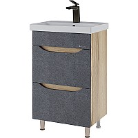 Тумба под раковину Bellezza Слим 50 4636506110422 Серый Натуральный дуб