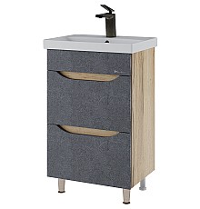 Тумба под раковину Bellezza Слим 50 4636506110422 Серый Натуральный дуб
