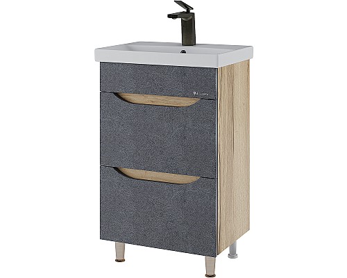Тумба под раковину Bellezza Слим 50 4636506110422 Серый Натуральный дуб