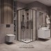 Душевой уголок Grossman Cosmo 100х100 300.K33.02.1010.42.00 профиль Графит сатин стекло прозрачное