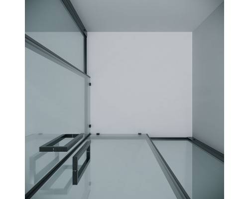 Душевой уголок Grossman Cosmo 100х100 300.K33.02.1010.42.00 профиль Графит сатин стекло прозрачное