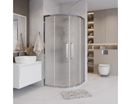 Душевой уголок Grossman Cosmo 90х90 301.K33.02.9090.10.02 профиль Хром стекло шиншилла