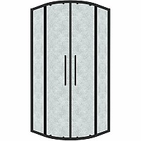 Душевой уголок Grossman Cosmo 100х100 301.K33.02.1010.21.02 профиль Черный матовый стекло шиншилла
