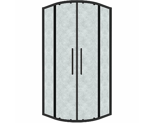 Душевой уголок Grossman Cosmo 100х100 301.K33.02.1010.21.02 профиль Черный матовый стекло шиншилла