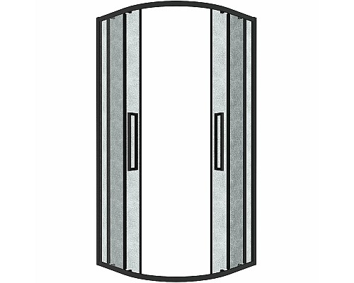 Душевой уголок Grossman Cosmo 100х100 301.K33.02.1010.21.02 профиль Черный матовый стекло шиншилла