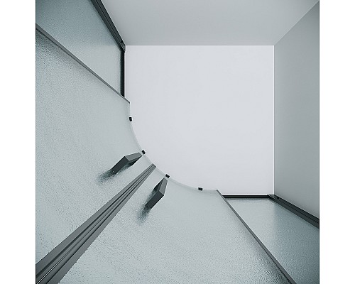 Душевой уголок Grossman Cosmo 100х100 301.K33.02.1010.21.02 профиль Черный матовый стекло шиншилла