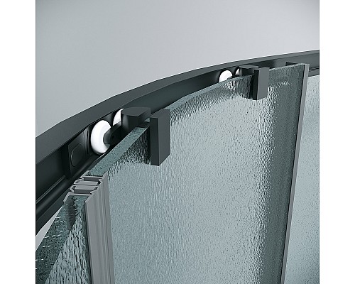 Душевой уголок Grossman Cosmo 100х100 301.K33.02.1010.21.02 профиль Черный матовый стекло шиншилла