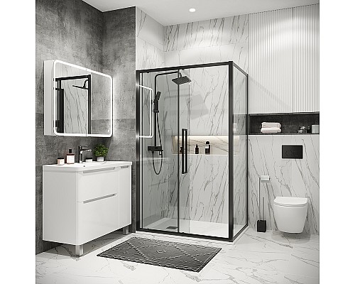 Душевой уголок Grossman Cosmo 110х80 120.K33.02.1180.42.00 профиль Графит сатин стекло прозрачное