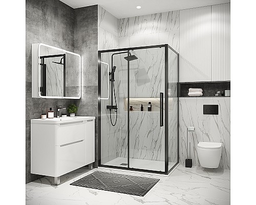 Душевой уголок Grossman Cosmo 110х80 120.K33.02.1180.42.00 профиль Графит сатин стекло прозрачное