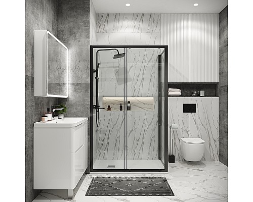 Душевой уголок Grossman Cosmo 110х80 120.K33.02.1180.42.00 профиль Графит сатин стекло прозрачное