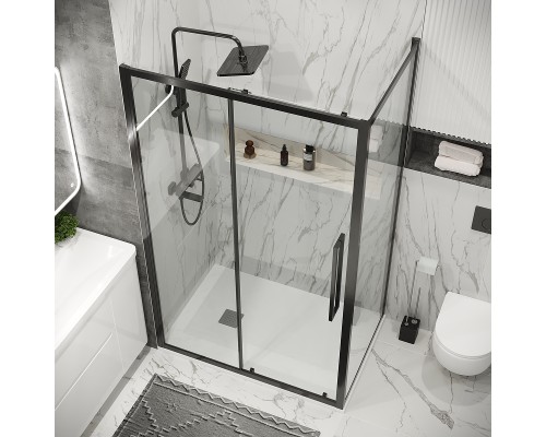 Душевой уголок Grossman Cosmo 120х80 120.K33.02.1280.42.00 профиль Графит сатин стекло прозрачное