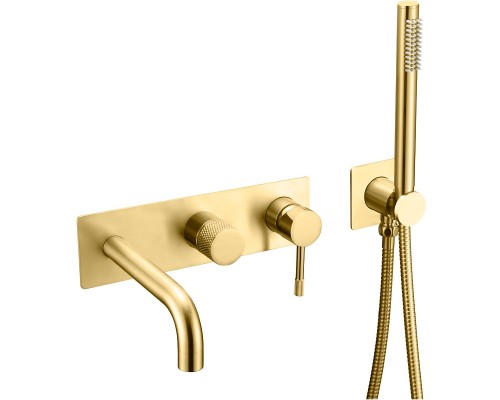 Смеситель для ванны Boheme Uno 464-3-G Золото