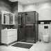 Душевой уголок Grossman Cosmo 100х90 120.K33.02.1090.21.10 профиль Черный матовый стекло тонированное
