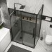 Душевой уголок Grossman Cosmo 100х90 120.K33.02.1090.21.10 профиль Черный матовый стекло тонированное