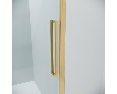 Душевая дверь Grossman Cosmo 110 100.K33.02.110.32.00 профиль Золото сатин стекло прозрачное