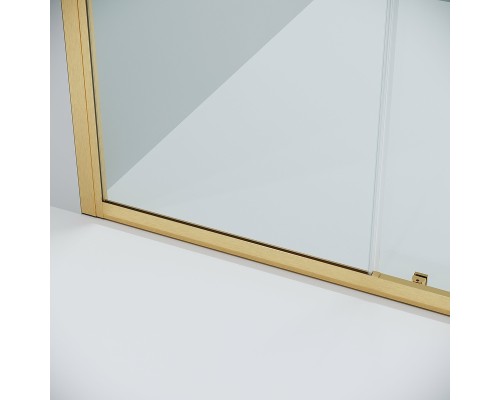 Душевая дверь Grossman Cosmo 110 100.K33.02.110.32.00 профиль Золото сатин стекло прозрачное