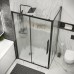 Душевая стенка Grossman Cosmo 90 200.K33.02.90.21.02 профиль Черный матовый стекло шиншилла