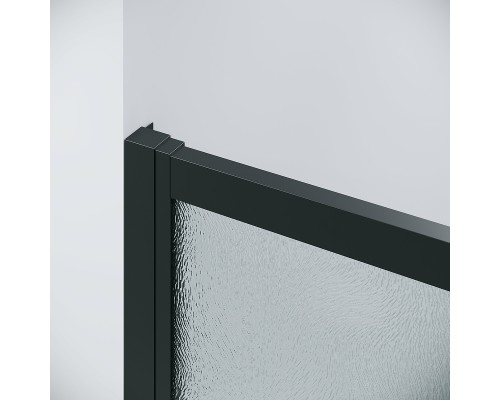 Душевая дверь Grossman Cosmo 130 100.K33.02.130.21.02 профиль Черный матовый стекло шиншилла