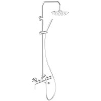 Душевая система Remer Class Line L34X7MMM20BO Белая матовая