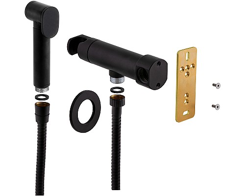 Гигиенический душ со смесителем Remer Minimal N64WNO Черный матовый