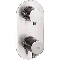 Смеситель для душа Remer Minimal Thermo NT92KBNP с термостатом Никель брашированный