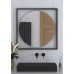 Зеркало Defesto Eclipce 80х80 с подсветкой 18W-4500К/в багетной раме/ИК - выключатель/Нейтральный белый свет/Черная рама