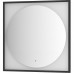 Зеркало Defesto Eclipce 80х80 с подсветкой 18W-4500К/в багетной раме/ИК - выключатель/Нейтральный белый свет/Черная рама
