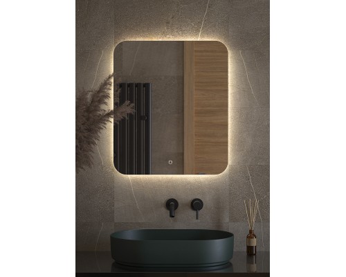 Зеркало Defesto Opti 60x70 с подсветкой 23W-4500К/Сенсорный выключатель/Нейтральный белый свет