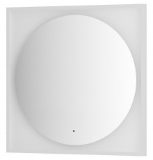 Зеркало Defesto Eclipce 80х80 с подсветкой 18W-4500К/в багетной раме/ИК - выключатель/Нейтральный белый свет/Белая рама