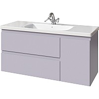Тумба под раковину Caprigo Forte 120 36117R-SF028 подвесная Серая матовая