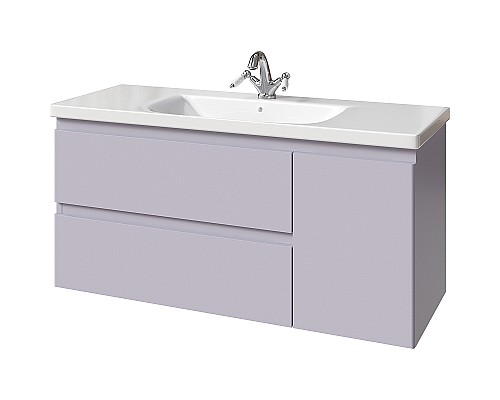 Тумба под раковину Caprigo Forte 120 36117R-SF028 подвесная Серая матовая