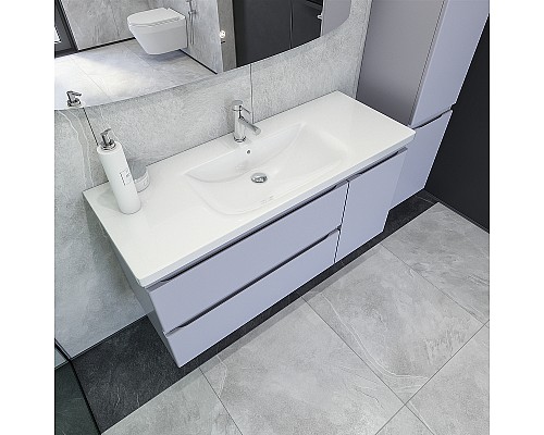 Тумба под раковину Caprigo Forte 120 36117R-SF028 подвесная Серая матовая