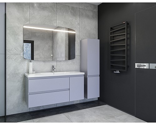 Тумба под раковину Caprigo Forte 120 36117R-SF028 подвесная Серая матовая