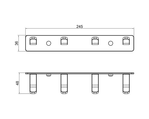Вешалка для полотенец Schein Klimt 9214BG Золото матовое