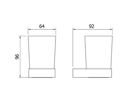 Стакан для зубных щеток Nofer Corinto 16931.S Сатин