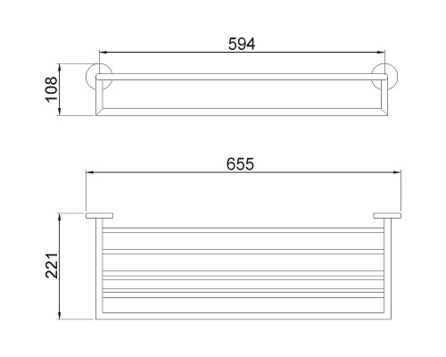 Полка для полотенец Nofer Niza 16853.N Черная