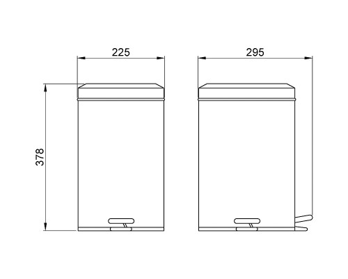 Ведро для мусора Nofer 09111.12.B Хром