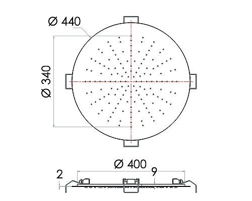 Верхний душ Remer 357EFM44BO Белый матовый