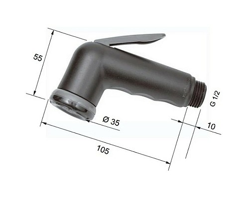 Гигиенический душ Remer 332ORNE Черный матовый