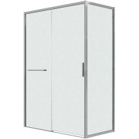 Душевой уголок Grossman Style 130х90 профиль Хром стекло шиншилла