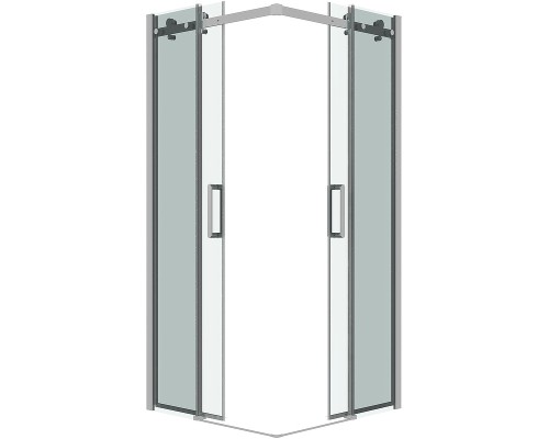 Душевой уголок Grossman Classic 80х80 профиль Хром стекло прозрачное
