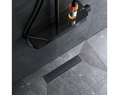 Душевой лоток AM.PM PrimeFlow 40 W02SC-P11-040-01BM с Черной матовой решеткой Cut Gradient